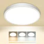 Slochi LED Deckenlampe IP44 - Moderne runde Deckenleuchte für Bad und Wohnräume