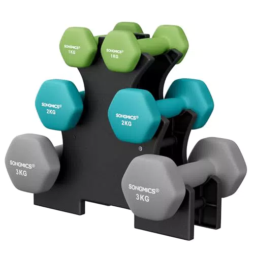 SONGMICS Kurzhantel Set mit Hantelständer für Krafttraining zu Hause - SYL612GN