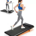Superun Walking Pad Laufband für Zuhause mit LED, Leise Desk Treadmill mit App