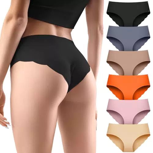 Svalor Damen Seamless Unterhosen Hohe Taille Nahtlose Bequeme Slips Alltag Sport