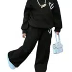 SweatyRocks Zweiteiler Mädchen Bekleidungsset Pullover Und Hose Kinder Outfit