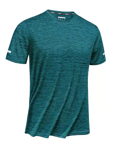 TACVASEN Herren Laufshirt Sommer Atmungsaktiv Schnell Trocknend Sportshirt