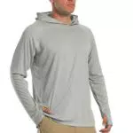 TACVASEN Herren Sonnenschutz Hoodie Atmungsaktiv Langarmshirt UPF 50 Kapuze Sommer