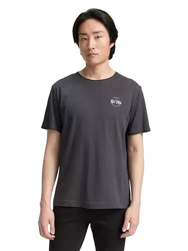 Tom Tailor Herren T-Shirt Kurzarm Aus Baumwolle Basic Shirt
