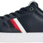 Tommy Hilfiger Herren Cupsole Sneaker Icon Court Stripes aus Leder