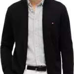 Tommy Hilfiger Herren Pullover Essential Cotton Zip Thru Mit Stehkragen