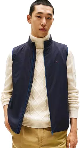 Tommy Hilfiger Herren Weste Lightweight mit Stehkragen