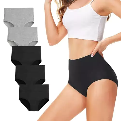 TUUHAW Damen Unterhosen Baumwolle Hohe Taille Atmungsaktive Miederhose