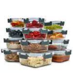 Uandu Glasbehälter mit Deckel für Meal Prep – BPA-frei, Spülmaschinengeeignet