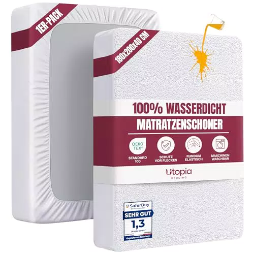 Utopia Bedding Matratzenschoner wasserdicht, Oeko-TEX zertifiziert, atmungsaktiv