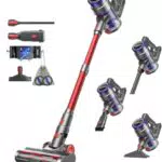 VACTechPro 55KPa 600W Akku Staubsauger Kabellos mit 8-Schicht-Filterung Anti-Tangle