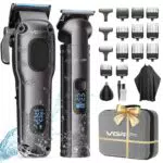 VGRPRO Professionelle Haarschneidemaschine Herren, Kabelloser Haarschneider und Trimmer Set