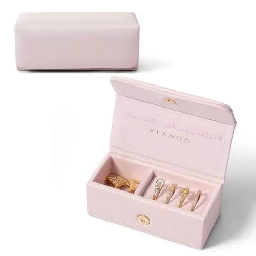 Vlando Schmuckkästchen Reise Schmuckbox für Damen und Mädchen, Schmuckaufbewahrung