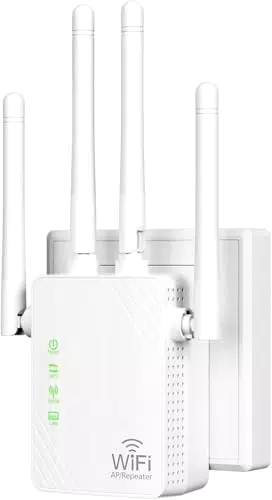 WLAN Extender Signalverstärker, Große Reichweite, Ethernet, Access Point, Alexa-fähig