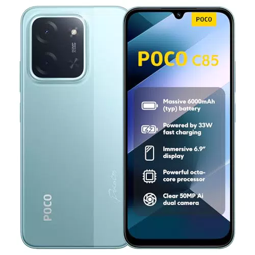 Xiaomi Poco C85 Smartphone mit 8GB RAM, 256GB, 6,9" 120Hz Display, 50MP Kamera