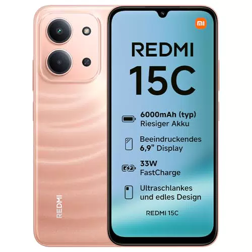 Xiaomi Redmi 15C Smartphone mit 120Hz Display, 50MP AI Kamera, 6000mAh Akku