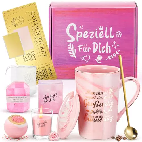 XVB Geschenkset für Frauen – Tasse als Geburtstags-, Valentinstags- oder Weihnachtsgeschenk