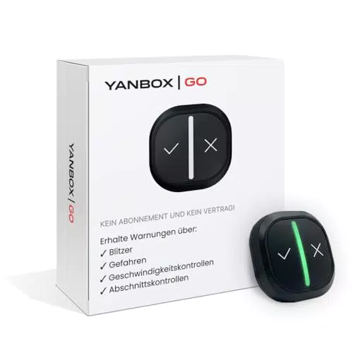 YANBOX GO Smarter CO Driver Blitzerwarner mit Echtzeitwarnungen und LED Anzeige, App erforderlich