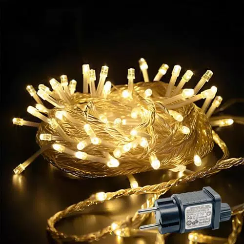 YJY Light Lichterkette Außen 25m IP44 Wasserdicht mit Timer für Garten Balkon Terrasse