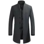 Youthup Herren Wollmantel Regular Fit Winter Übergangsmantel Mittellang