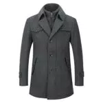 Youthup Herren Wollmantel Winter Kurzmantel Regular Fit Business Freizeit Mantel