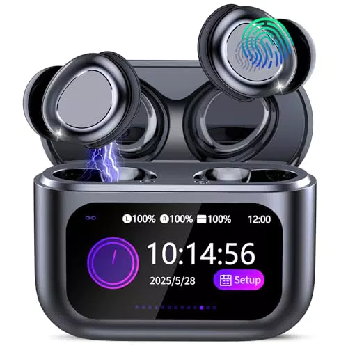 ZYHKON Bluetooth Kopfhörer 5.4 In Ear mit Touchscreen, HiFi Sound, Noise Cancelling