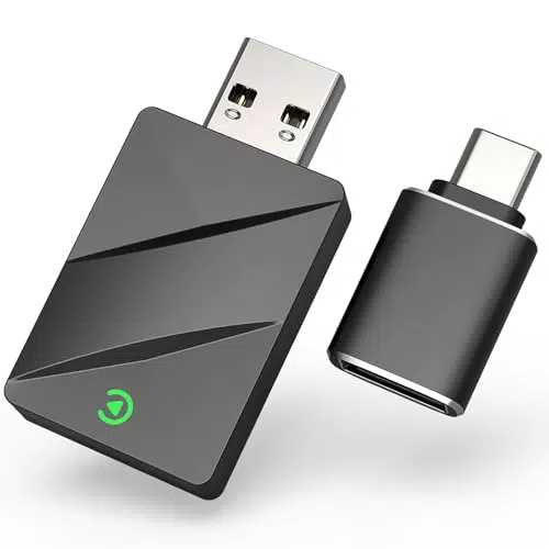 Wireless CarPlay & Android Auto Adapter USB Dongle, Kabellos, Plug & Play, Schnell