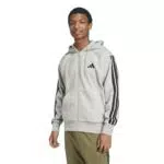 adidas Herren Essential Three Stripes Fleece Zipper Hoodie