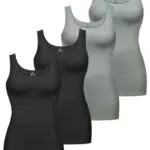 ALPIDEX Damen Basic Top Ärmellos Baumwolle Unterhemd Stretch Oberteil