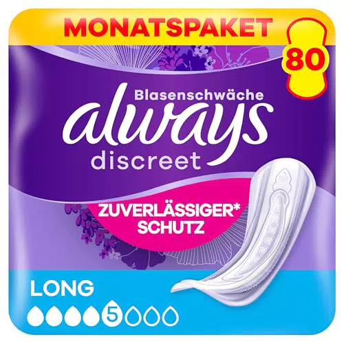 Always Discreet Inkontinenzeinlagen Long – Diskreter Schutz mit hoher Saugstärke