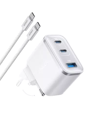 Anker Nano 70W USB C Ladegerät 3-Port Schnellladegerät für iPhone, MacBook, Galaxy