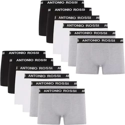 Antonio Rossi Herren Boxer Hipster Fitted Bequeme Unterhosen Baumwolle