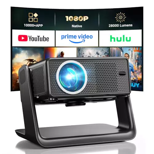 Brand Mini Beamer 4K 28000 Lumen, Netflix-kompatibel, WLAN, Bluetooth, Heimkino