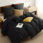BEDSURE Bettwäsche 135x200 4teilig Grau - 2er Set Bettbezug mit 2 Kissenbezüge 80x80 cm