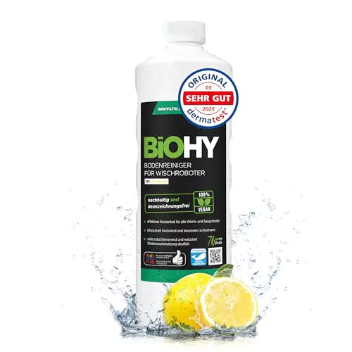 BIOHY Bodenreiniger Konzentrat für alle Hartböden - angenehmer Duft - streifenfreie Reinigung - ideal für Laminat, PVC & Stein