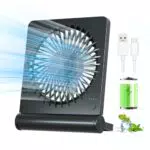 BIVBTP Tischventilator Tragbar Wiederaufladbar 3 Stufen Leise USB Für Büro Zuhause Reisen