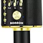 BONAOK Bluetooth Karaoke Mikrofon für Kinder – Drahtloses Mikrofon mit Lautsprecher