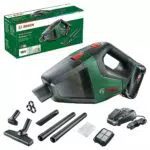Bosch Akku Staubsauger UniversalVac 18 mit 2,5 Ah Akku und 18V System im Karton