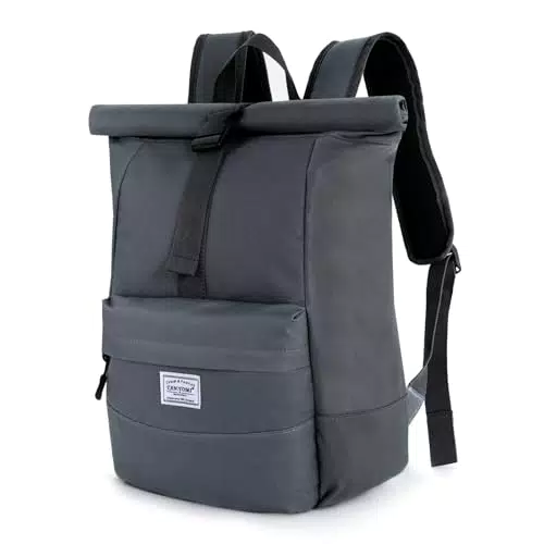 CALIYO Rolltop Rucksack Damen Wasserdicht mit Laptopfach für Schule und Reisen