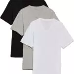 Calvin Klein Herren T-Shirts Kurzarm Mit V-Ausschnitt