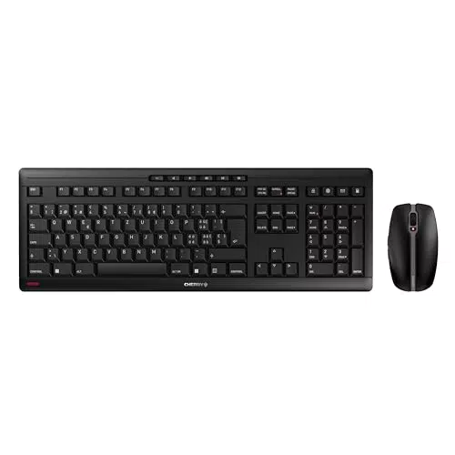 Cherry Stream Desktop Recharge Kabelloses Tastatur Maus Set QWERTZ Schweizer Layout