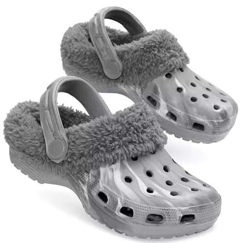 CityComfort Clogs Kinder Hausschuhe Mit Sherpa Fleecefutter Für Mädchen Winter