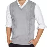 Coofandy Herren Pullunder V-Ausschnitt Ärmellos Regular Fit Strickweste Business