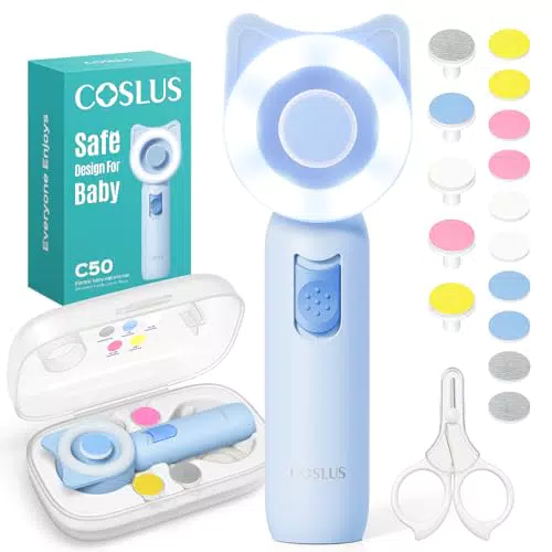 Coslus C50 Elektrische Baby Nagelfeile Mit LED-Licht Für Maniküre Und Pediküre