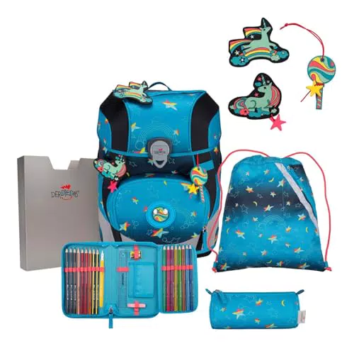 DerDieDas ErgoFlex Tiny Exklusiv LED Schulranzen Rainbow Star