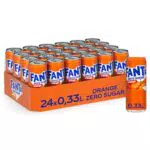 Fanta Zero Orange Zuckerfreie Limonade Mit Klassischem Orangen-Geschmack Erfrischend
