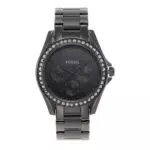 Fossil Riley Damen Uhr Quarz Chronograph Edelstahl oder Lederarmband