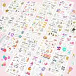 Gigmeta Sticker Geburtstag Set – Selbstklebende Aufkleber für Karten, Geschenke, Deko