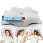Glückstoff® Orthopädisches Nackenstützkissen aus Memory Foam für alle Schlaftypen