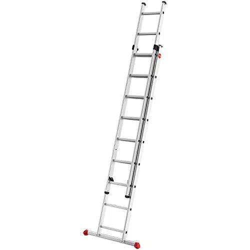 Hailo S80 ProfiStep Duo Alu Schiebeleiter Höhenverstellbar Rostfrei Made in Germany